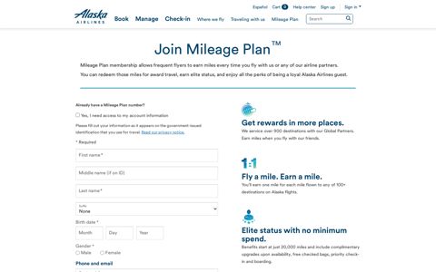 Join Mileage Plan | Alaska Airlines Mobile