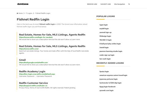 Fishnet Redfin Login ❤️ One Click Access - iLoveLogin