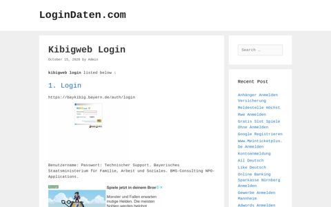 Kibigweb - Login - LoginDaten.com