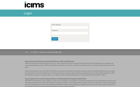 Login | iCIMS Social Distribution