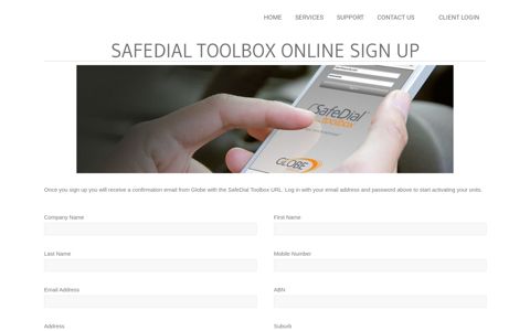 SafeDial Toolbox Online Sign Up - Globe Telecom