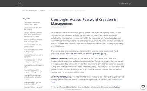 User Login: Access, Password Creation & Management ...