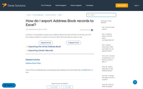 How do I export Address Book records to Excel? – Genie