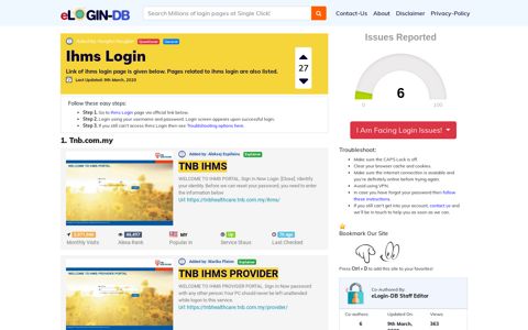 Ihms Login - A database full of login pages from all over the ...