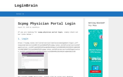 Scpmg Physician Portal - Login - LoginBrain