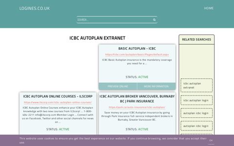 icbc autoplan extranet - General Information about Login