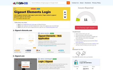 Gigaset Elements Login