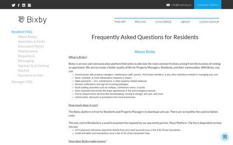 Frequently Asked Questions for Residents - Bixby | Smarter ...