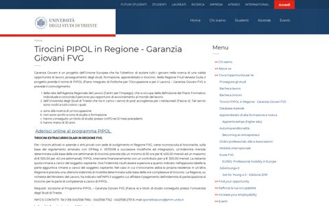 Tirocini PIPOL in Regione - Garanzia Giovani FVG - Sportello ...