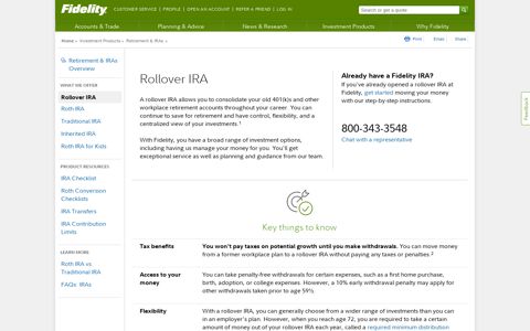 Rollover IRA - Fidelity Investments