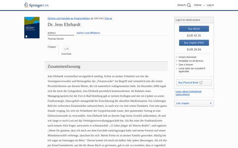 Dr. Jens Ehrhardt | SpringerLink
