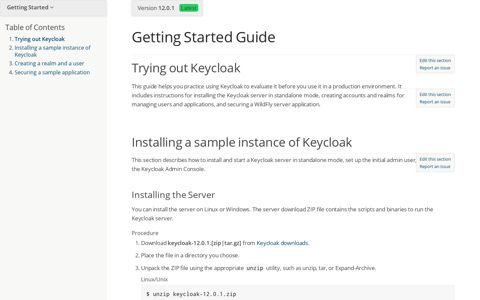 Getting Started Guide - Keycloak
