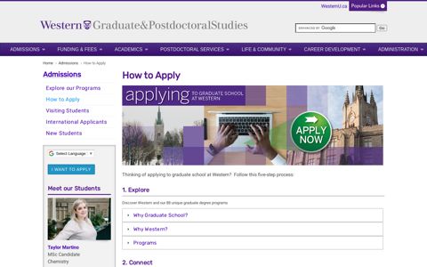 Apply to Graduate Studies - Western University