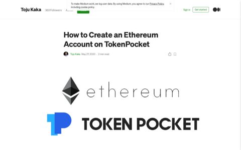How to Create an Ethereum Account on TokenPocket | by Toju ...
