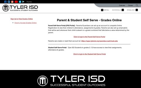 Grades Online/Parent Portal | Tyler ISD
