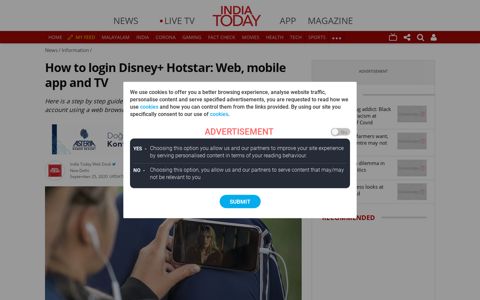 How to login Disney+ Hotstar: Web, mobile app and TV ...