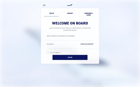 Log in to Finnair services