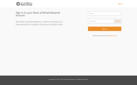 Sign in | Bank al Etihad Rewards