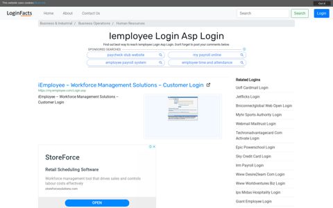 Iemployee Login Asp - iEmployee – Workforce Management ...