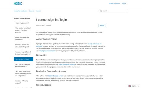 I cannot sign-in / login – Hoxx VPN Help Center