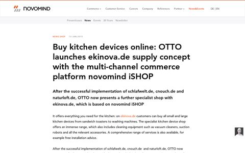 Buy kitchen devices online: OTTO launches ekinova.de supply ...
