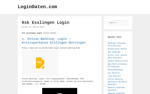 Ksk Esslingen - Online-Banking: Login - Kreissparkasse Esslingen ...