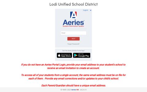 Aeries: Portals - Lodi Unified School District