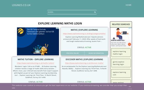 explore learning maths login - General Information about Login