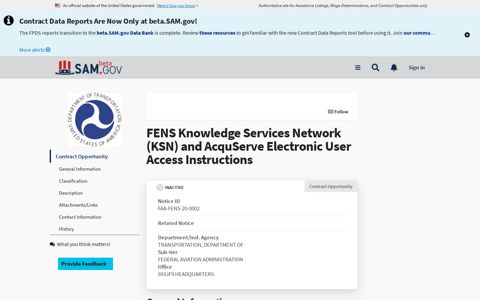 FENS Knowledge Services Network (KSN) - beta.SAM.gov