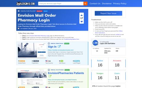 Envision Mail Order Pharmacy Login - Logins-DB
