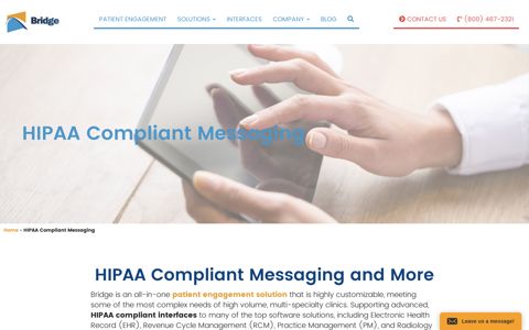HIPAA Compliant Messaging | Bridge Patient Portal