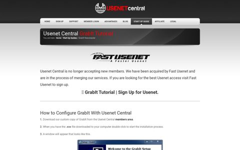 How to Setup and Configure GrabIt with Usenet Central Service