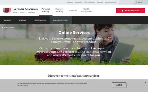 Online Services | German American Bank