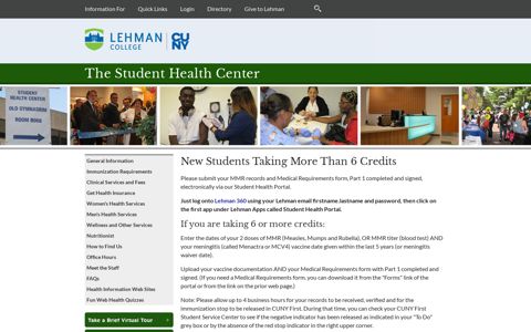 Student Health Center at Lehman College - New Students ...