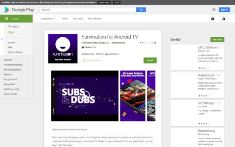 Funimation for Android TV - Apps on Google Play