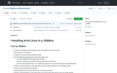 kmindi/jiffybox-archlinux-tutorial: Instructions for ... - GitHub
