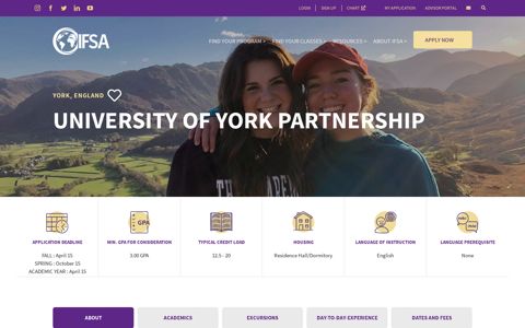University of York Partnership - IFSA - IFSA-Butler