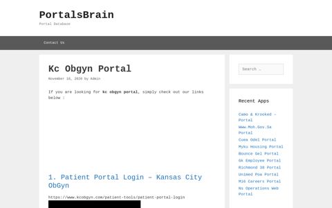 Kc Obgyn - Patient Portal Login - Kansas City Obgyn