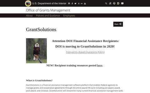GrantSolutions | U.S. Department of the Interior
