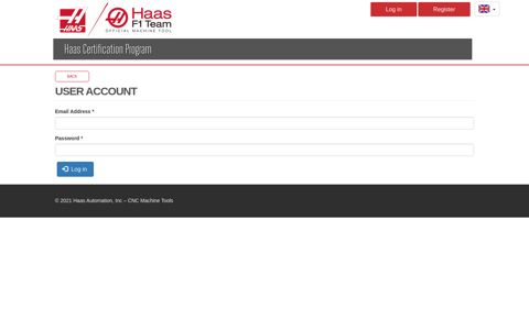 User account - Haas Certification Program - Haas Automation ...