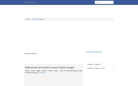 [LOGIN] Froehlich Gruppe De FULL Version HD ... - Portal login link