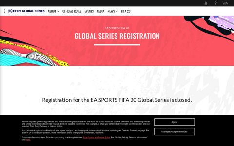 EA SPORTS FIFA 20 Global Series Registration