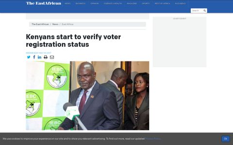 Kenyans start to verify voter registration status - The East African