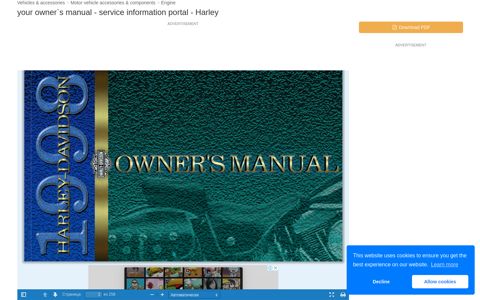 your owner`s manual - service information portal - Harley ...