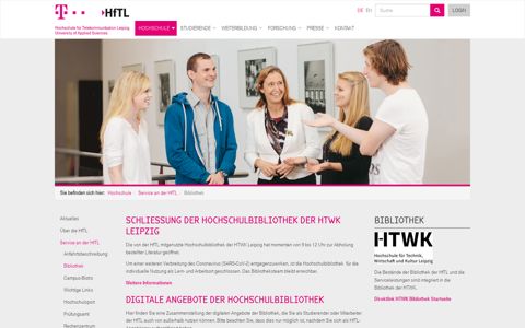 Hochschule Service an der HfTL Bibliothek - Hochschule für ...