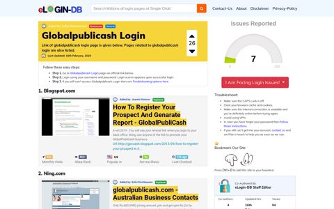 Globalpublicash Login - A database full of login pages from all ...