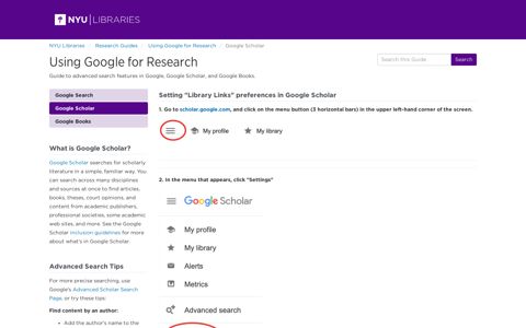 Google Scholar - Using Google for Research - Research ...