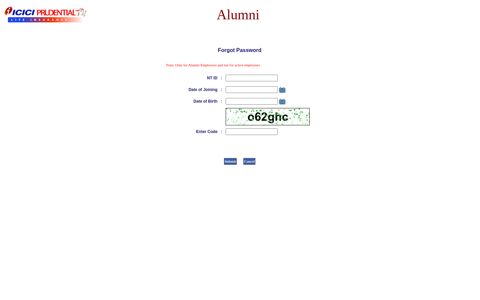 Alumni - Forgot Password