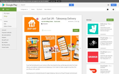 Just Eat UK - Takeaway Delivery - Apps on Google Play