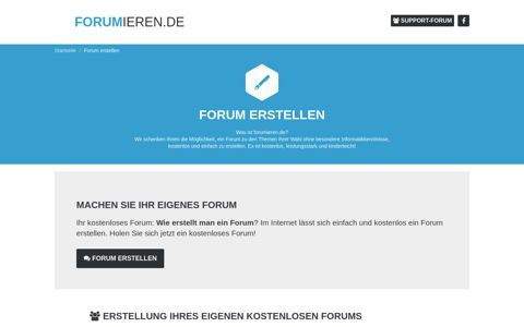 Forum erstellen - forumieren.de